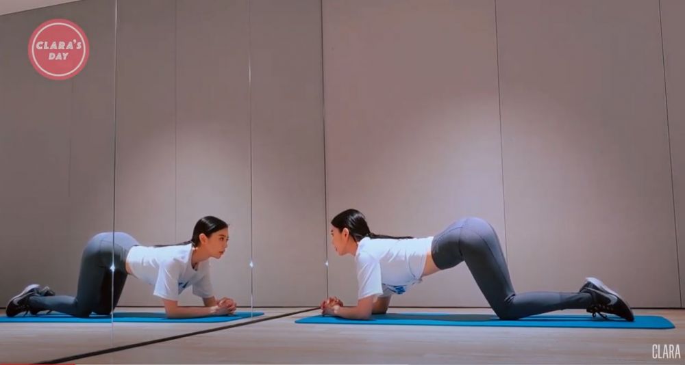 這個動作能幫助收緊臀部兩側和小腿肌肉，有效改善小腿和臀型。