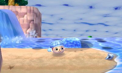 玩家還可以任意在水中行走，又能埋自己的身體在沙灘裡，只露出可愛的頭十分搞笑～