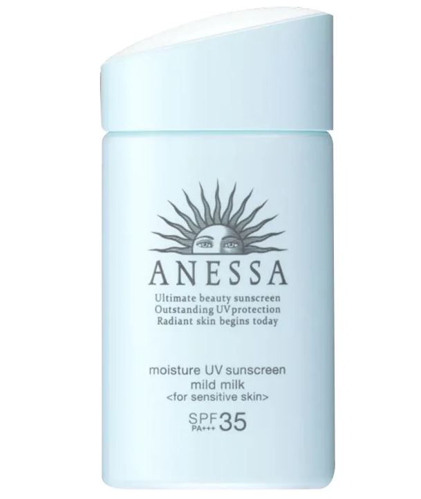  ANESSA 极防水补湿低敏UV乳液 SPF35 PA+++ (售价以官方为準) 低敏配方，一岁以上小童都可使用。蕴含50%护肤成分，滋润肌肤。水状质感，只需少量便可以大範围涂抹，适合日常活动。