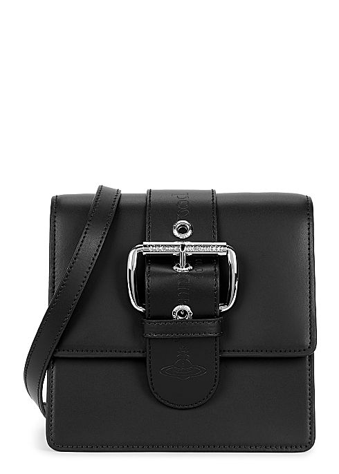 Alex black leather cross-body bag (折後HK$1,862，原價HK$2,660)