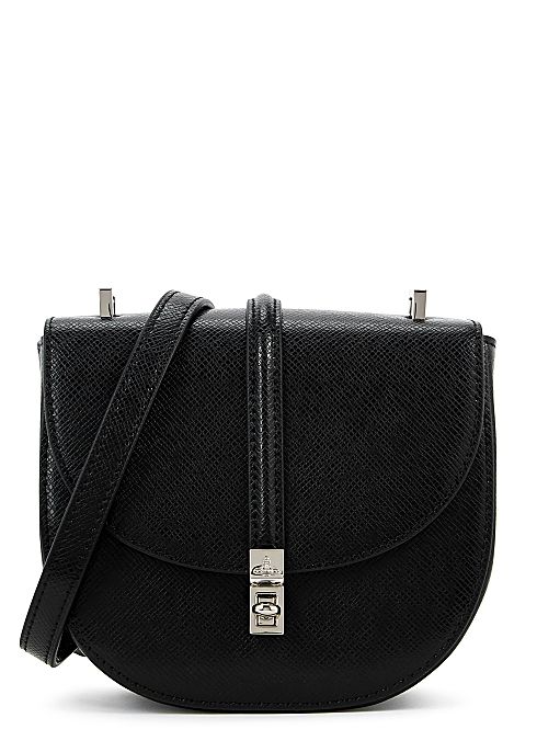 Sofia mini black leather cross-body bag (折後HK$2,226，原價HK$3,180)
