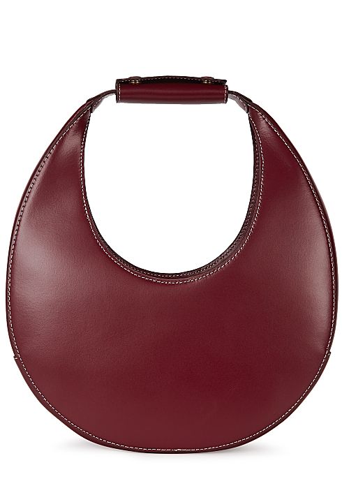 Moon burgundy leather top handle bag (折後HK$1,414，原價HK$2,020)