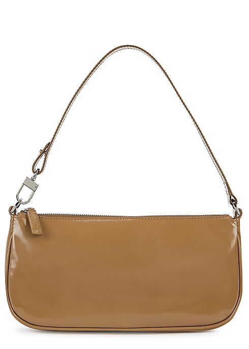 BY FAR Rachel brown patent leather shoulder bag (折後HK$1,883，原價HK$2,690)