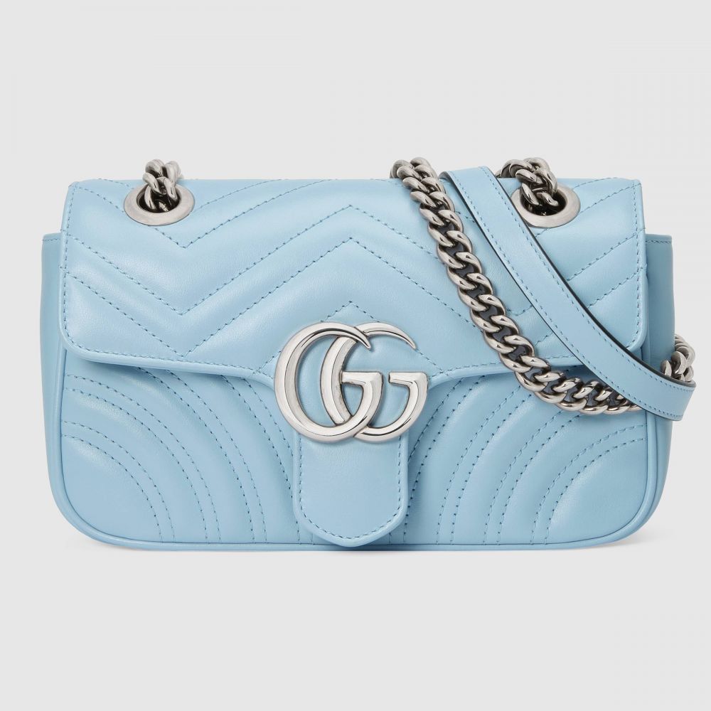 GUCCI GG Marmont迷你袋 售價HK$ 14,000（粉藍色）