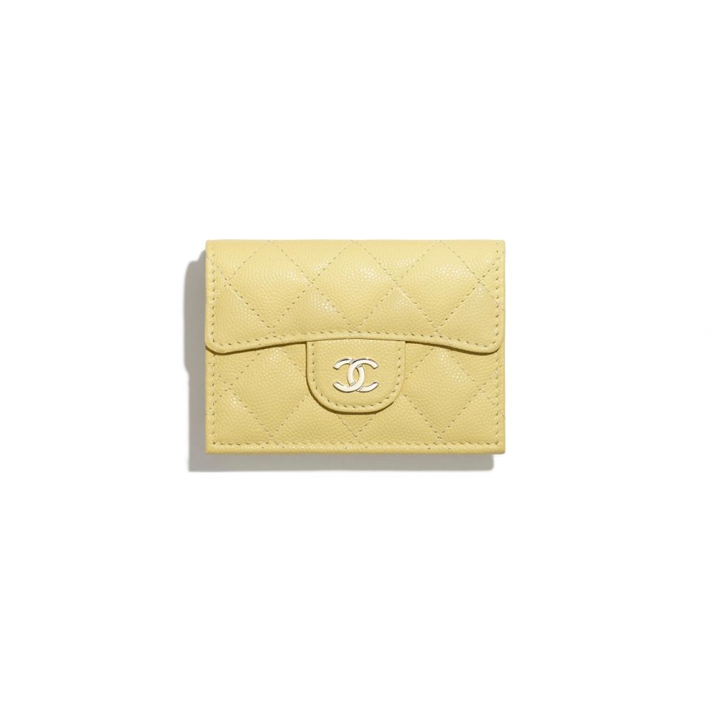 經典款細號垂蓋銀包 #黃色 (售價港幣HKD $5,800)