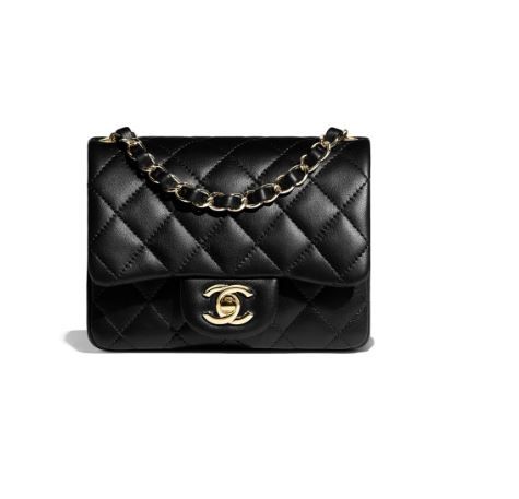 mini flap bag售價HKD 32,100（Black）