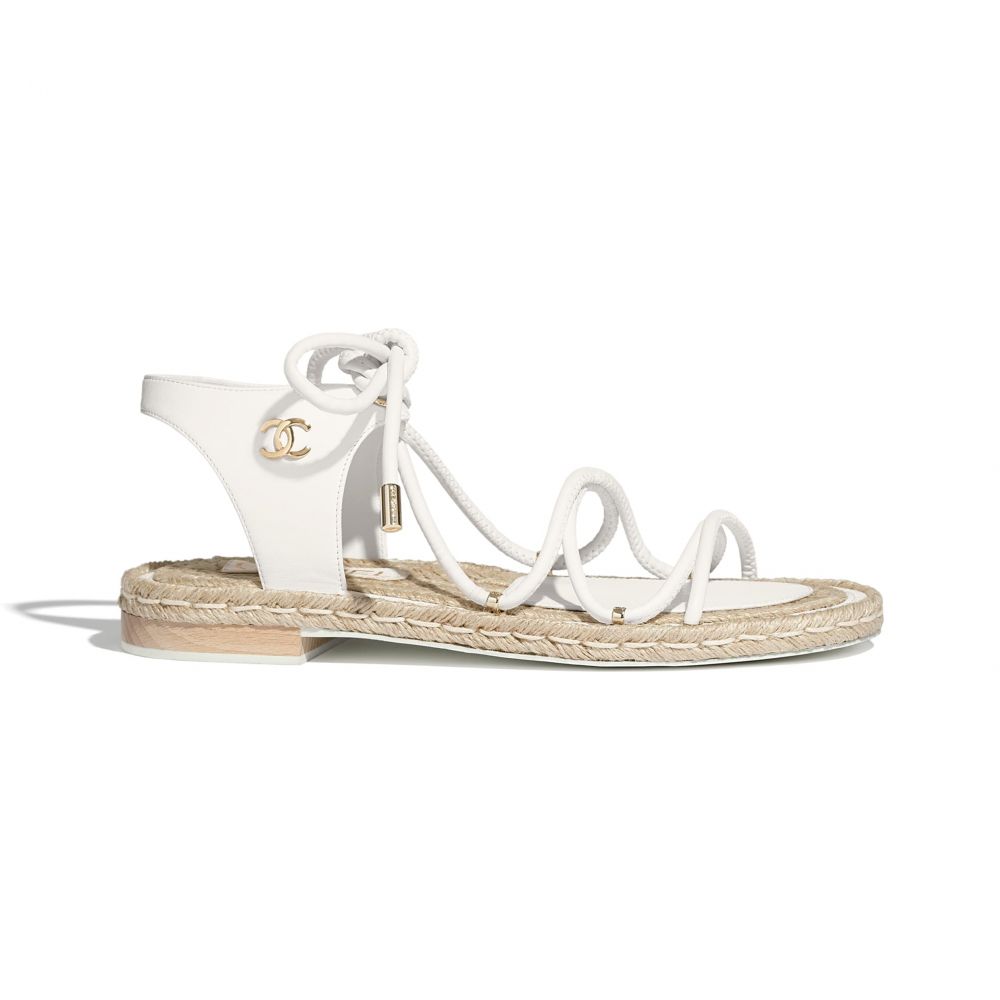 小羊皮涼鞋 #白色 (售價港幣HKD $7,000)
