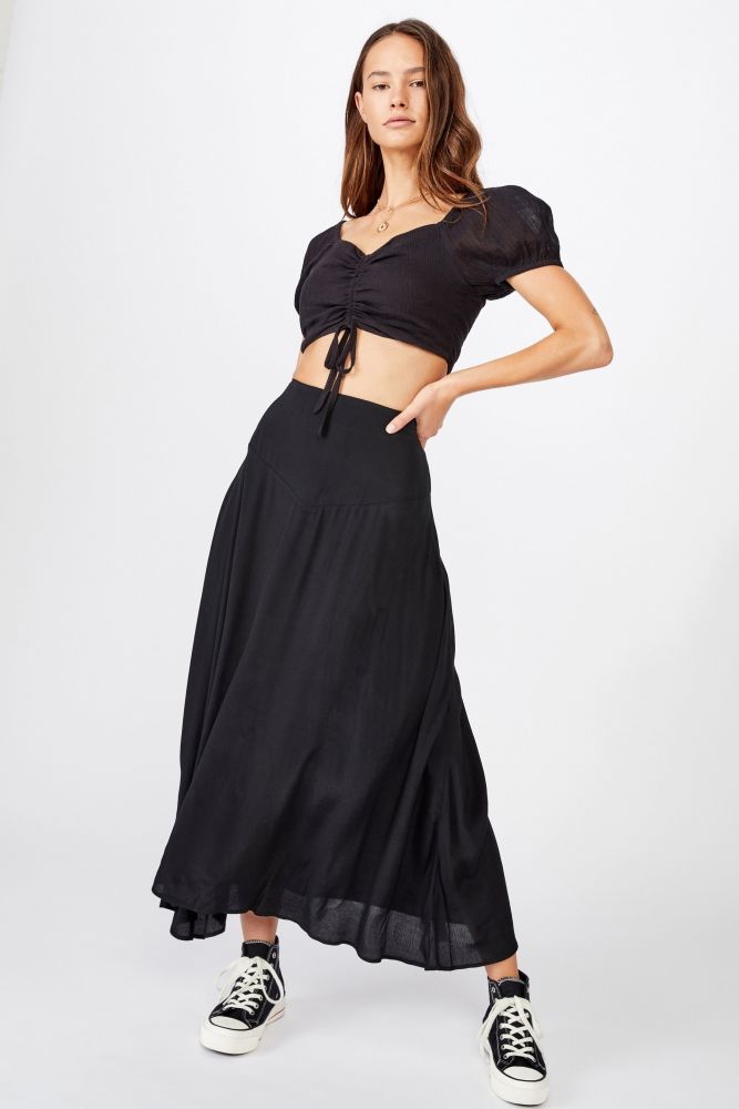 Florence Midi Skirt #Black（原價港幣$229，現售$110）