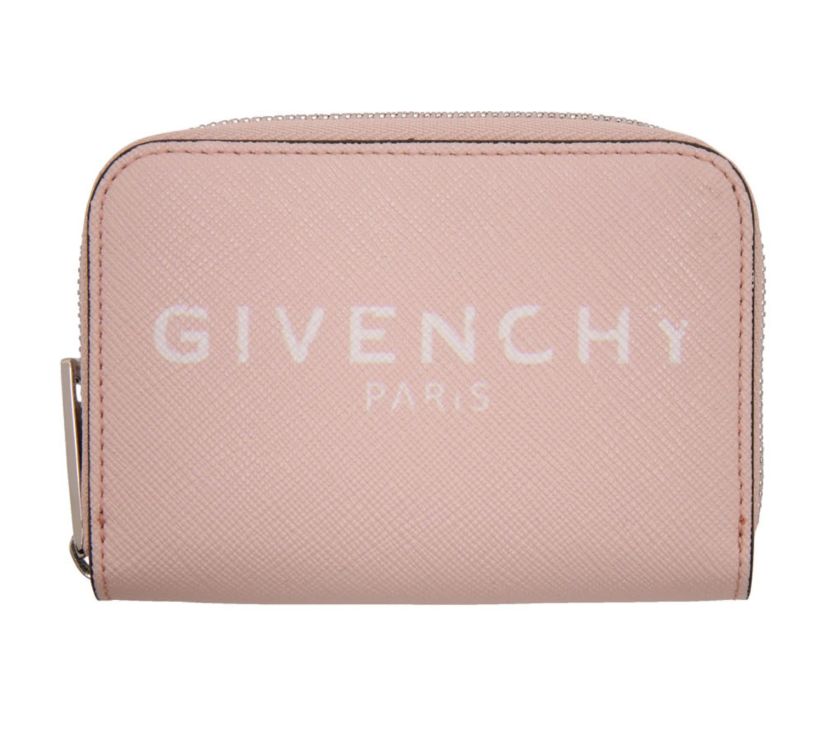 4. Givenchy Pink Mini 'Givenchy Paris' Zip Wallet (HK$1,544，原價HK$2,340)