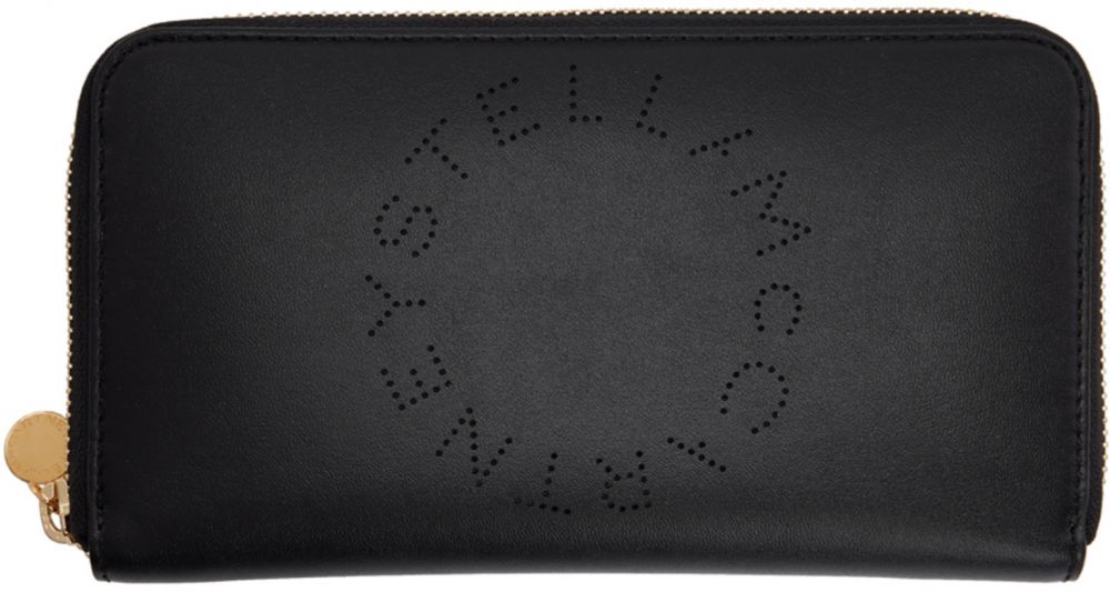 5. Stella McCartney Black Eco Soft Logo Zip Around Wallet (HK$1,950，原價HK$3,900)