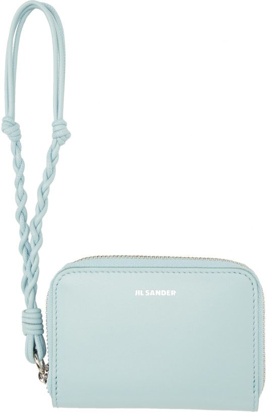3. Jil Sander Blue Small Zip-Around Wallet (HK$1,874，原價HK$2,640)