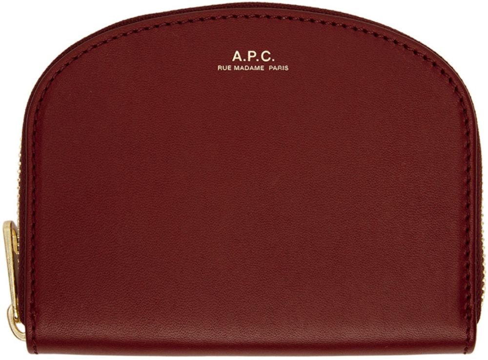 6. A.P.C. Red Compact Demi-Lune Wallet (HK$1,092，原價HK$1,820)
