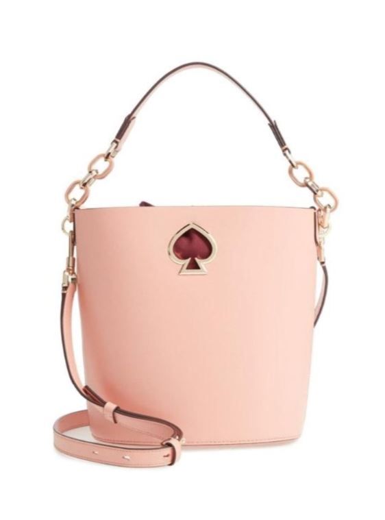 Kate Spade Suzy Small Leather Bucket Bag PXRUA406 In Cosmetic Pink  原價HK$ 3,319| 62折後HK$ 1,720