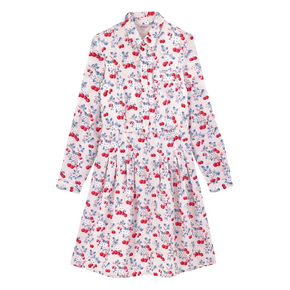 2. Cherry Shirt Dress 原價$1290| 特價 $387（Pearl White）