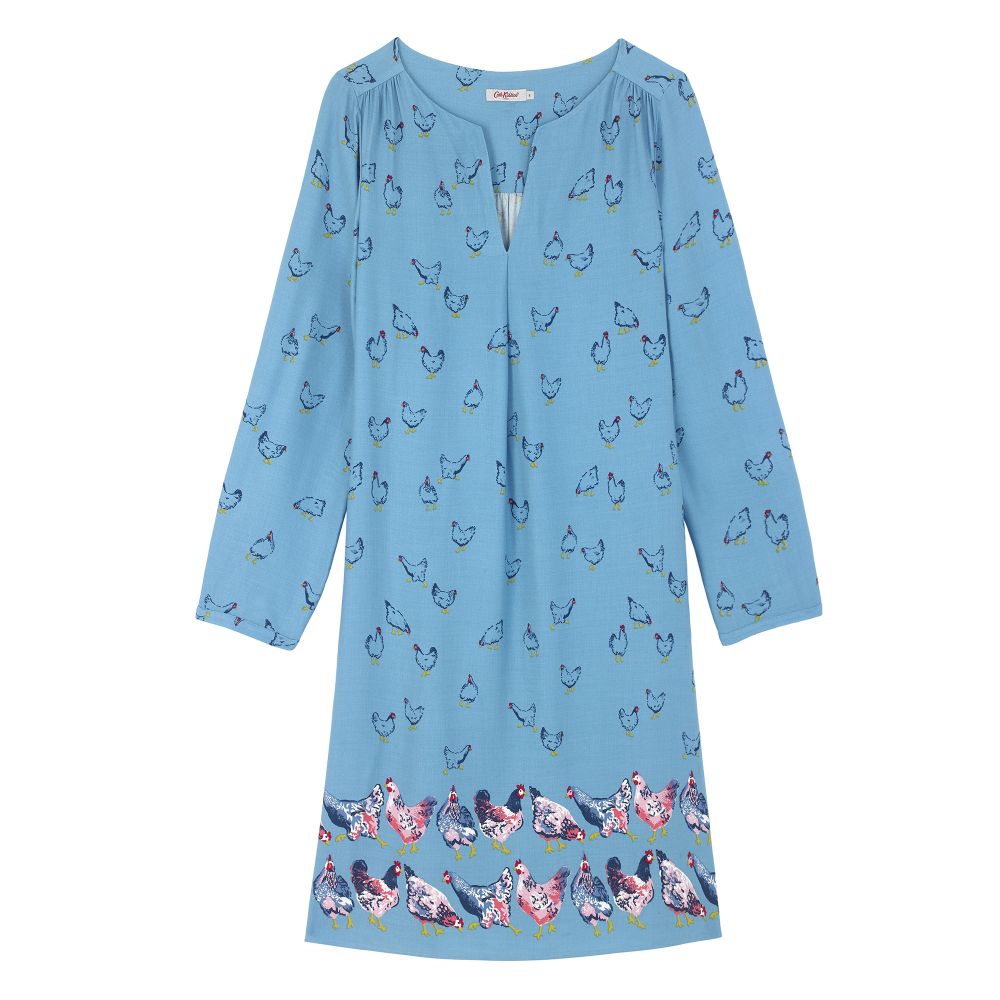 5. Viscose Twill Tunic Dress 原價$1290 | 特價 $387（Cornflower）