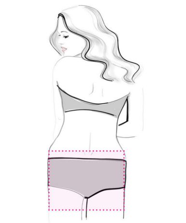 方形臀（Square）：臀部胯骨與大腿外側形成一直線，這種臀形就屬於方形臀，這正是令不少女生苦惱的扁平臀形。方形臀女士選擇以寬鬆闊褲或連身裙來遮蓋臀形的缺點。其實挑選合適的內褲也能修飾及改善臀形。（圖片來源：VERONICA COLLIGNON）