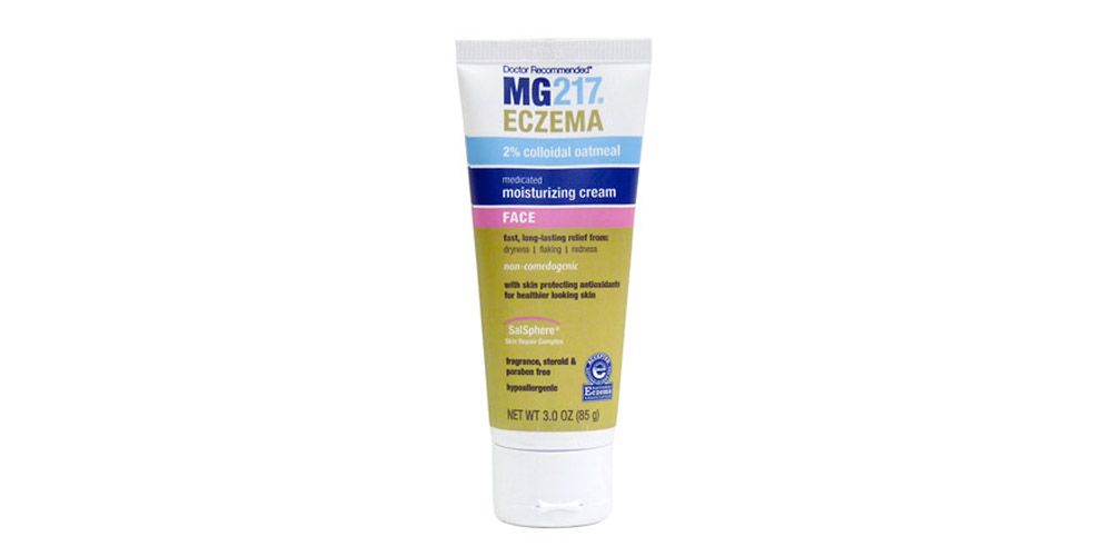 濕疹面霜推薦13．MG217 Eczema Treatment Moisturizing Cream Face。 舒緩泛紅、乾燥痕癢及脫皮等面部濕疹症狀，天然潤膚成分，不含香料，類固醇，不致粉刺，不堵塞毛孔。