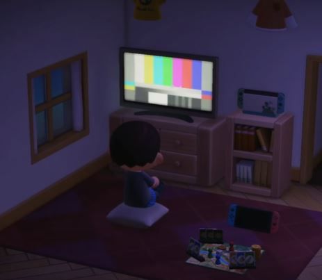 7. 在深夜打開電視，會看見彩色的條紋。