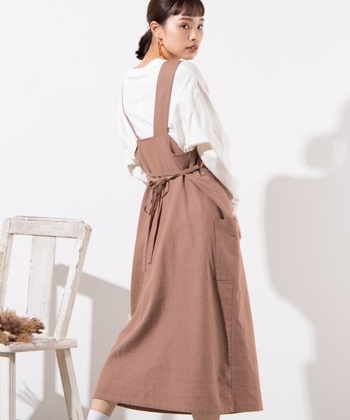 亞麻混紡單肩連衣裙-原價日元¥ 4,399 | 優惠價日元¥ 1,539