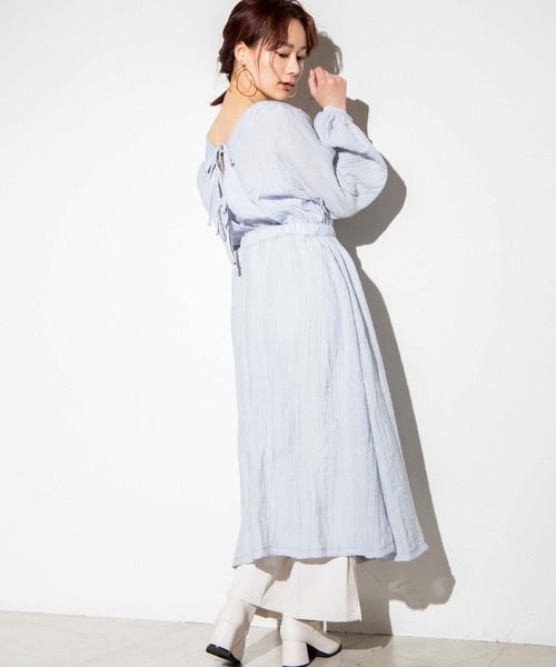 條紋2way連衣裙-原價日元¥ 4,399 | 優惠價日元¥ 1,539