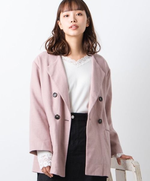 仿羊毛雙層外套-原價日元¥ 5,499 | 優惠價日元¥ 1,539