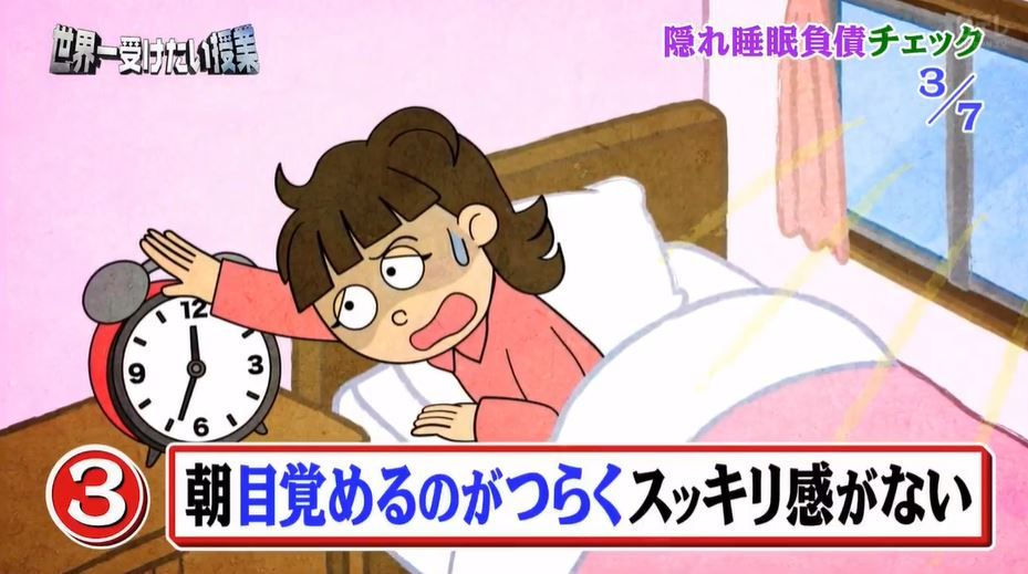 ③：早上很難起床，也沒有感到很精神