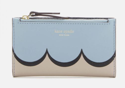 Kate Spade New York - Women's Intarsia Scallop Small Slim Bifold Wallet(原價 £96 | 優惠價£68)