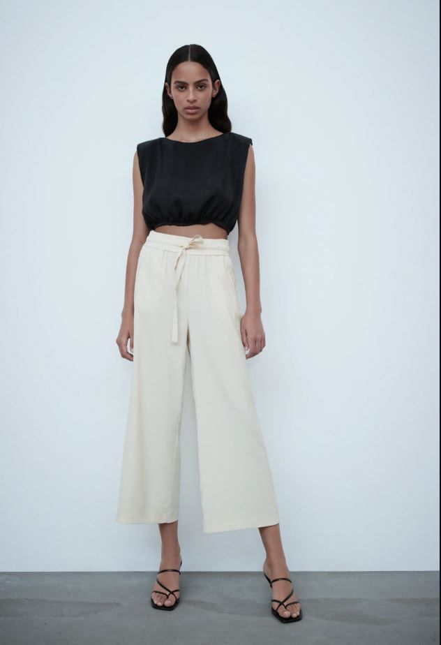 6. LOOSE-FITTING TROUSERS WITH TIE WAIST TRF DETAILS 原價 HKD 229.00 現價 HKD 129.00