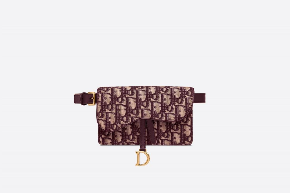 酒紅色 Dior Oblique SADDLE腰包(HKD$9150) (17 x 10 x 3.5cm)
