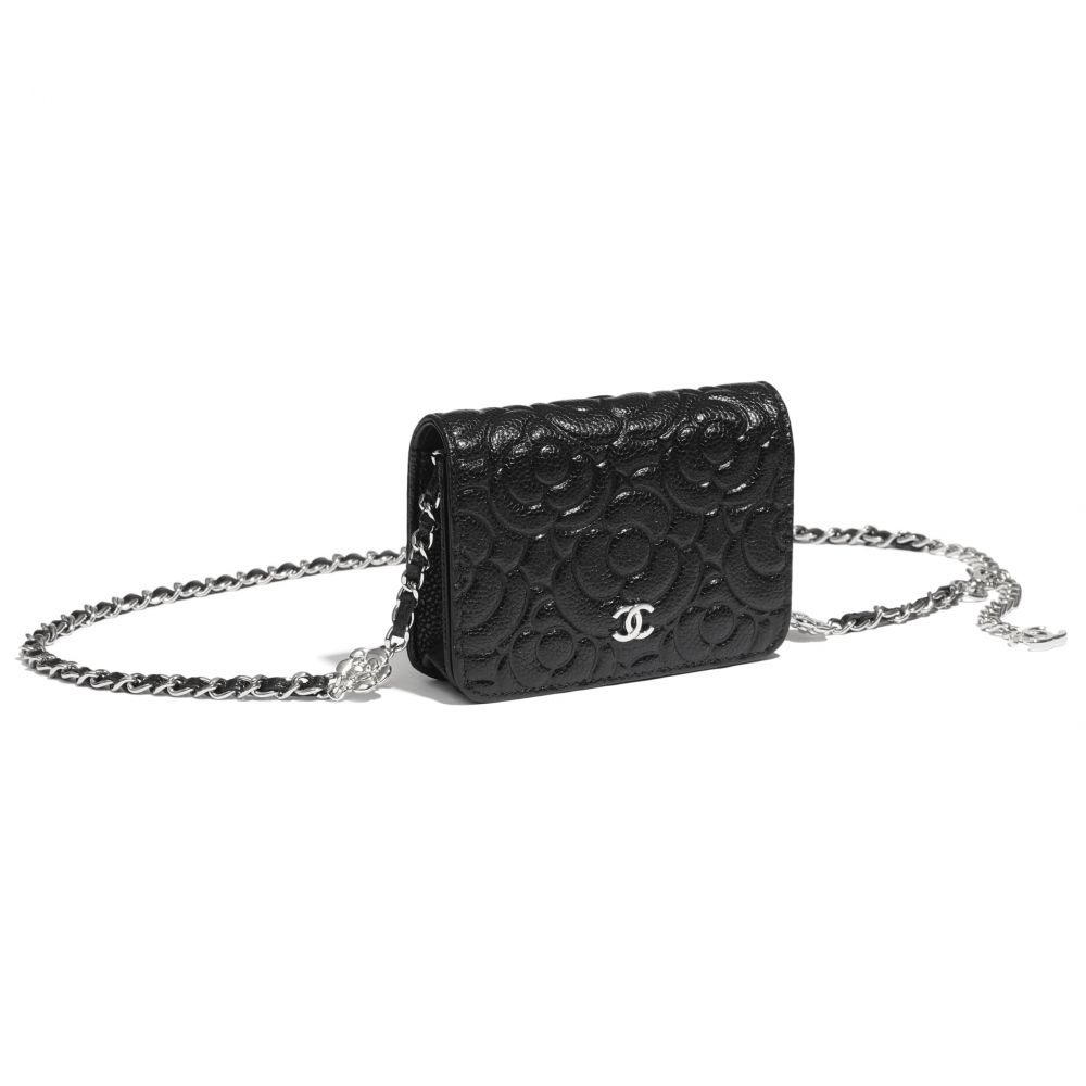Grained Calfskin & Silver-Tone Metal Belt Bag (HK$11,200) (9 × 12.4 × 4 cm)