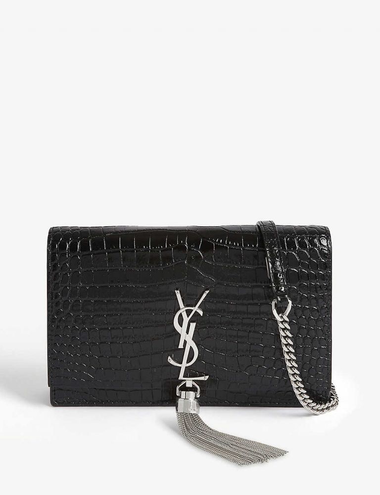 10.Kate monogram crocodile-embossed leather wallet-on-chain 網購價：$9850  | 香港售價：HK$12,950