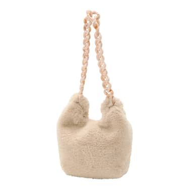 Chain handle faux fur mini bag (¥1,990+稅)：即將發售，詳情請留意官方網站