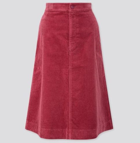 高腰燈芯絨裙 #粉紅色（原價港幣$199，現售$39）