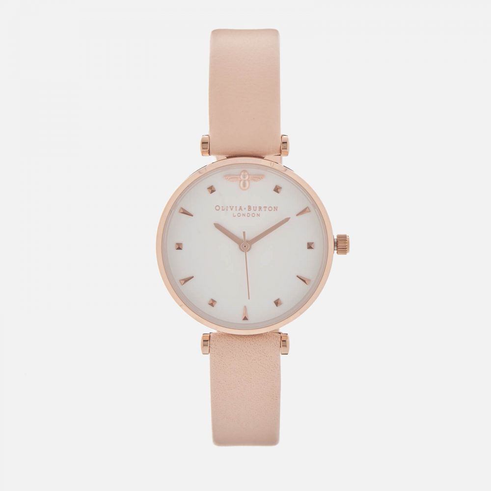 Olivia Burton Women's Queen Bee T-Bar Watch - Nude Peach/Rose Gold 原價 £135 (約港元$1,366) | 7折優惠價 £94.5 (約港元$957)