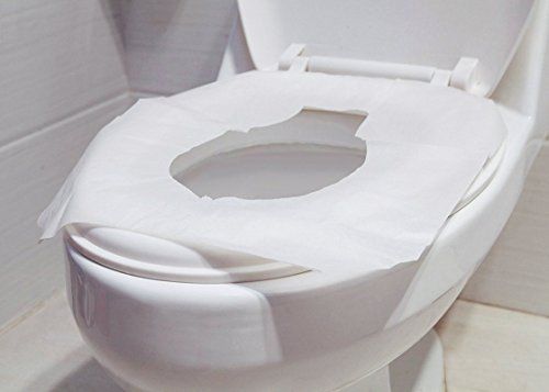 使用一次性紙質座墊，墊在廁板上