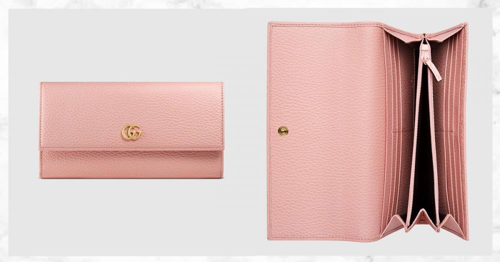 GG Marmont leather continental wallet #Light Pink Leather (售價港幣HKD $5,150)