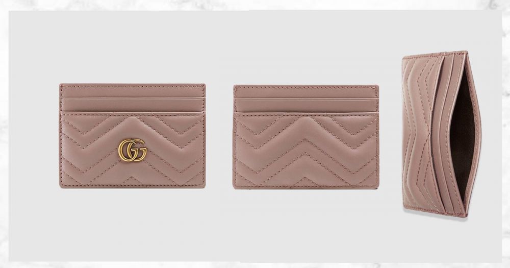 GG Marmont card case #Dusty Pink (售價港幣HKD $2,100)