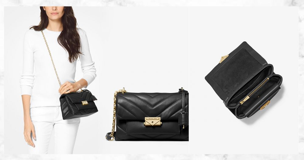 Cece Medium Quilted Leather Convertible Shoulder Bag #Black（原價HKD$4,640，現售$2,784）