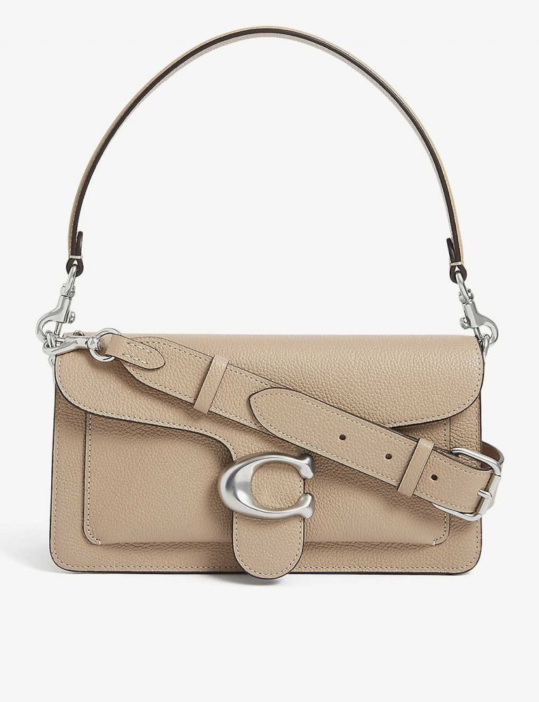 Tabby leather shoulder bag-Taupe  售價 $3400｜折後$2720.00