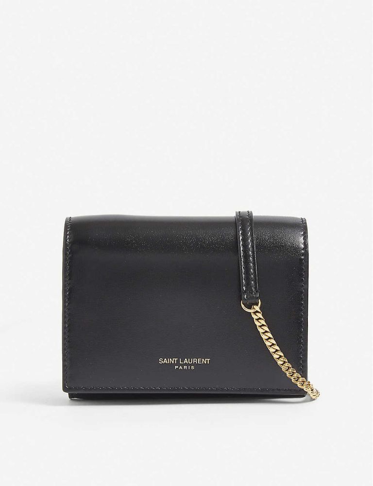 Logo-embossed leather wallet-on-chain  售價 $4150｜折後 $3320