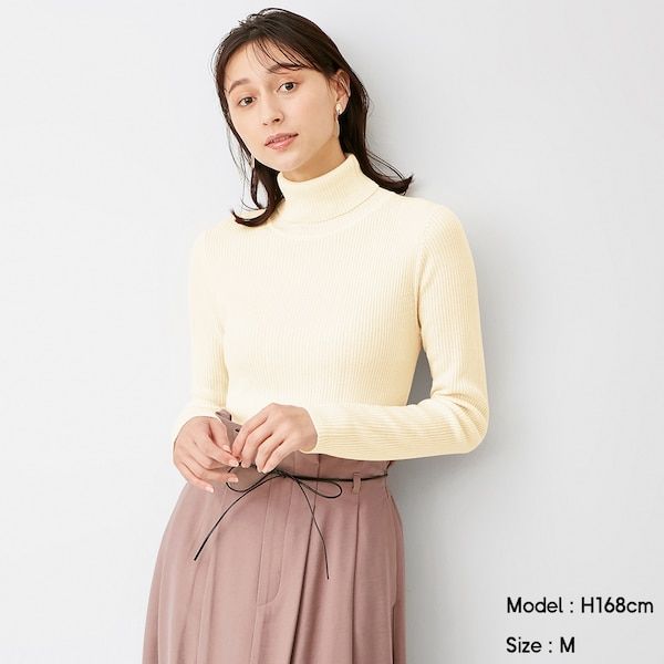 Rib turtleneck sweater (HK$129)