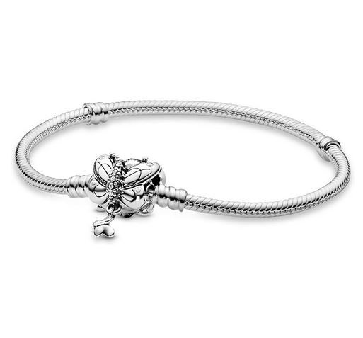 13. Butterfly Clasp Snake Chain Bracelet for Women in Sterling Silver 售價HKD 529.47（香港售價 HKD 799）