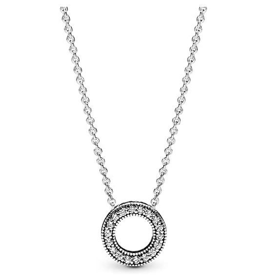 15. Hearts of Pandora Cubic Zirconia Necklace in Sterling Silver, 17.7" 售價HKD 592.7（香港售價 HKD 899）