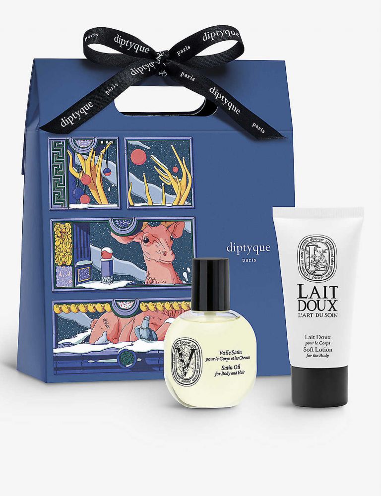 Holiday Pocket satin oil and lotion gift set ($276)