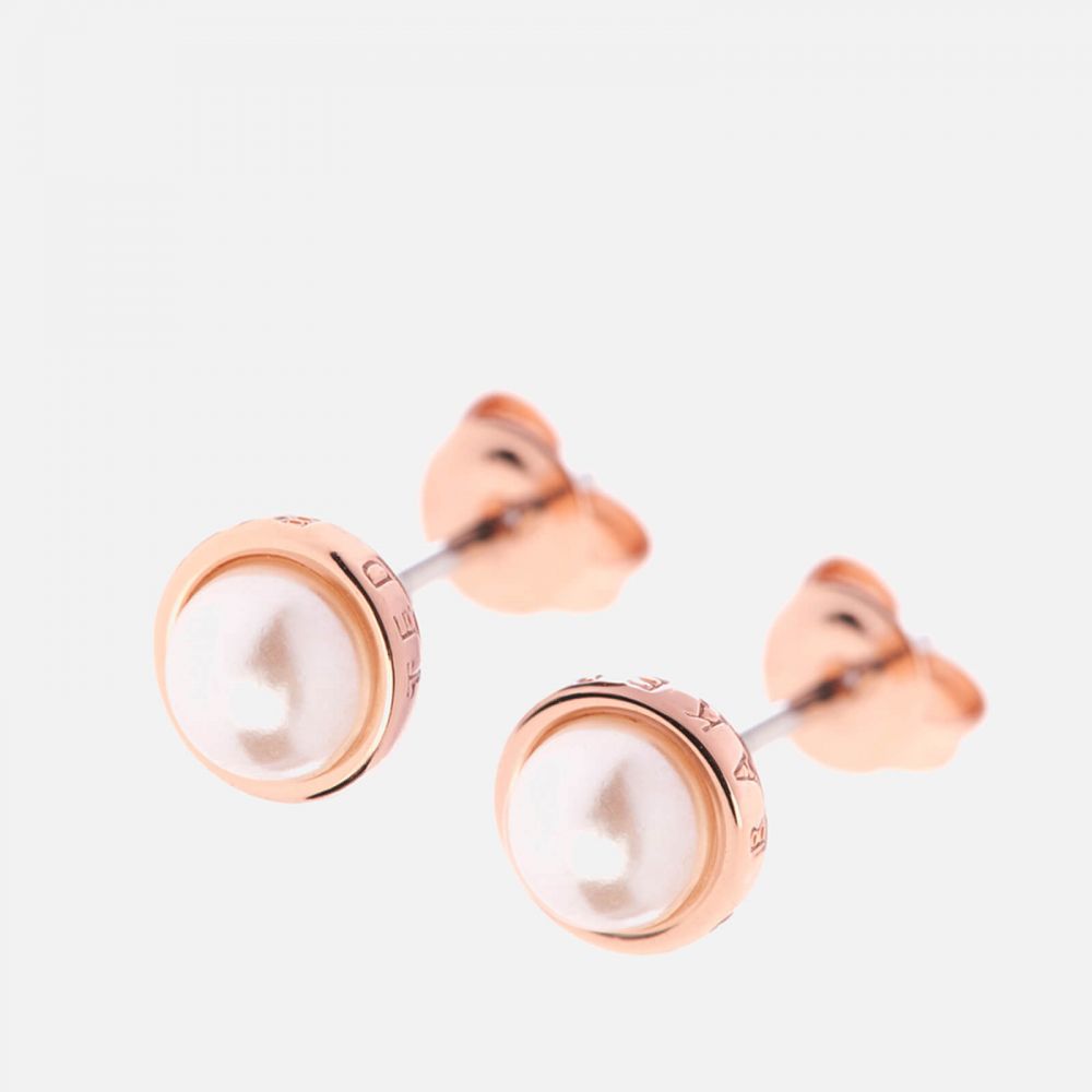 Sinaa Pearl Stud Earrings - Rose Gold/Pearl - Silver  | 原價£29 | 優惠價£21.75（約港幣HK$225）