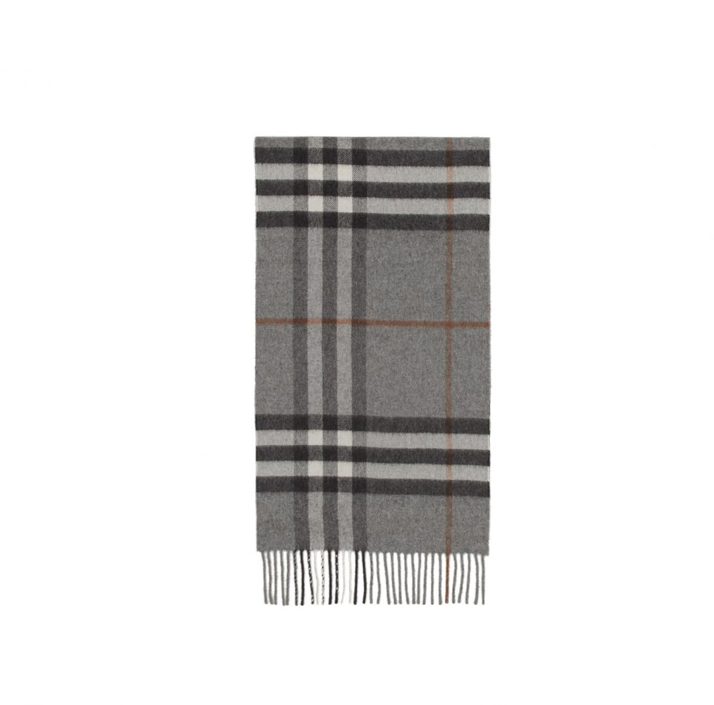 Grey Cashmere Classic Check Scarf  $3320 HKD｜13% OFF $2888 HKD