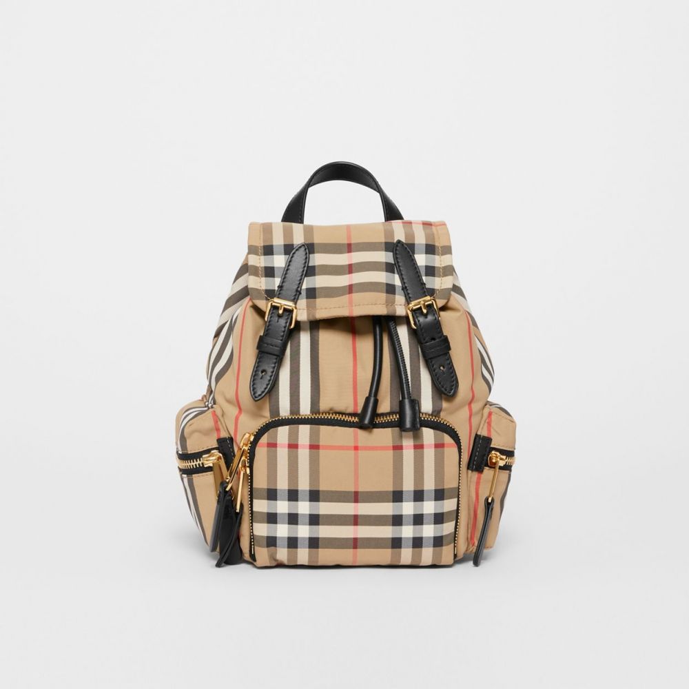 The Small Rucksack in Vintage Check and Icon Stripe 原價 HKD11,500 | 特價HKD8,050 
