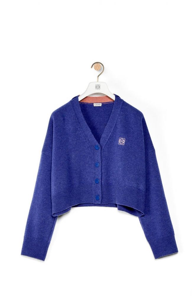 Anagram embroidered cropped cardigan in wool 原價HK$ 7.550 | 特價HK$ 3.775