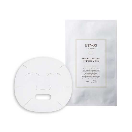 ETVOS神經醯胺 高效保濕修護面膜 售價 HK$310 | 容量 5片。 日本天然護膚品牌，精華液蘊含5種高濃度神經醯胺保濕成分，修護各種肌膚問題，同時為日常乾燥受損的肌膚補充水份。柔滑的面膜紙有助精華液完全浸透至肌膚，即使到翌日皮膚依然水嫩。