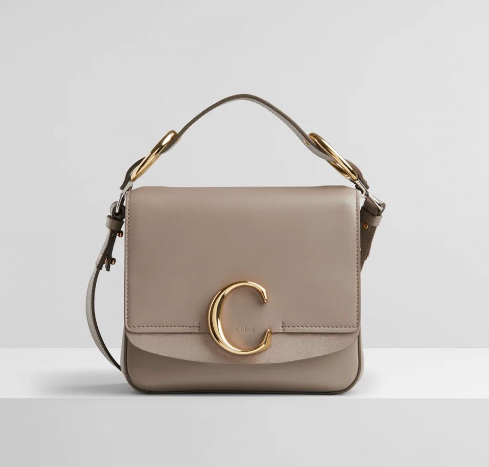 Chloé C small bag in shiny & suede calfskin 原價HK$ 13,800  | 特價 HK$ 9,660 